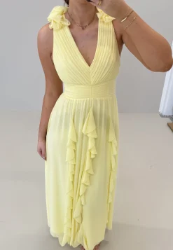 Frill Ruffle Chiffon Gown