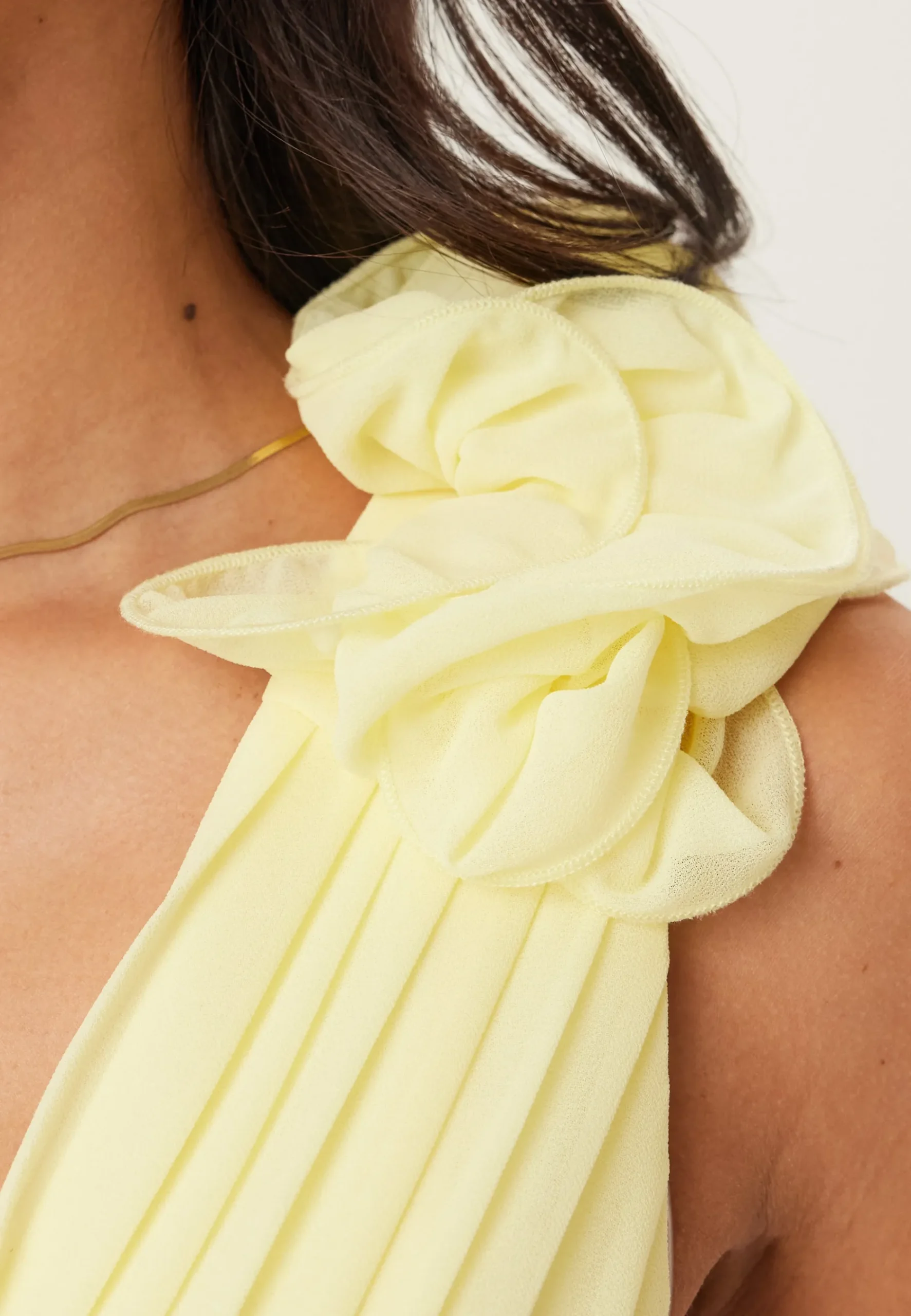 Frill Ruffle Chiffon Gown