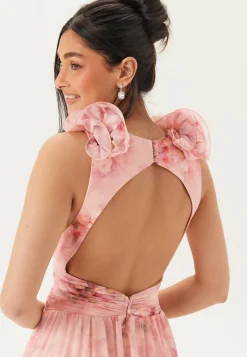 Frill Ruffle Chiffon Gown