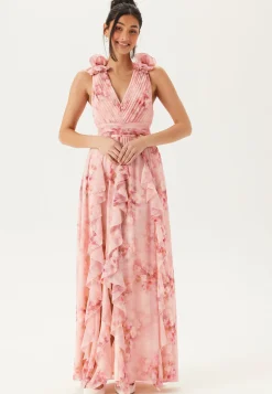Frill Ruffle Chiffon Gown