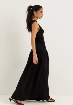 Gathered Side Maxi Dress