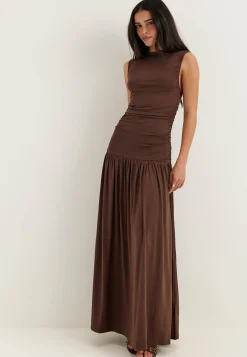 Gathered Side Maxi Dress