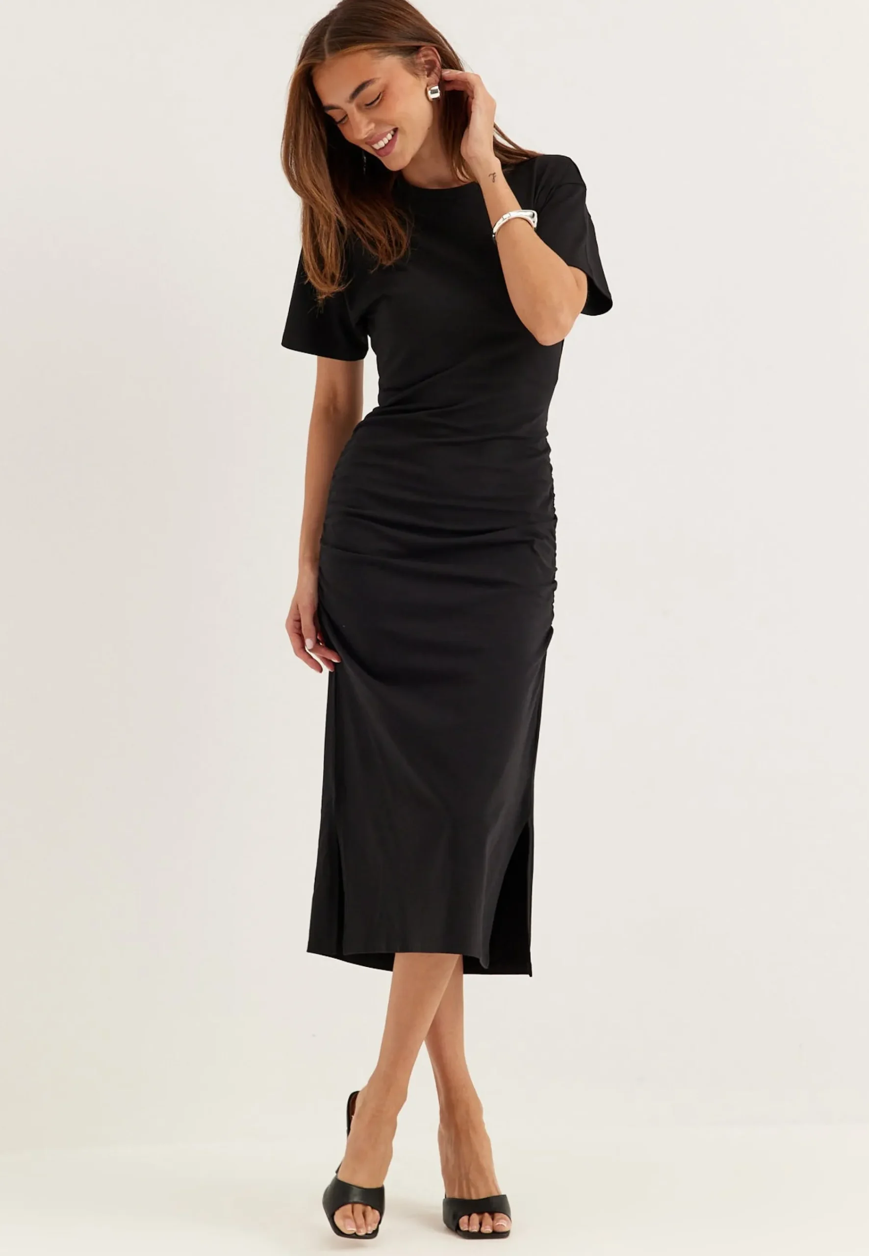 Gathered T-Shirt Dress