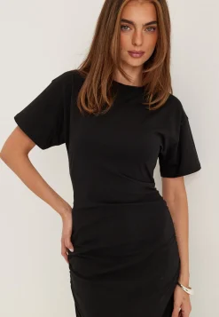 Gathered T-Shirt Dress