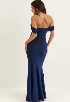 Glitter Off Shoulder Maxi Dress