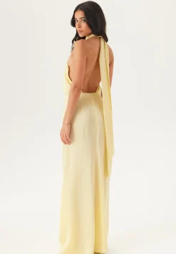 Halterneck Satin Gown