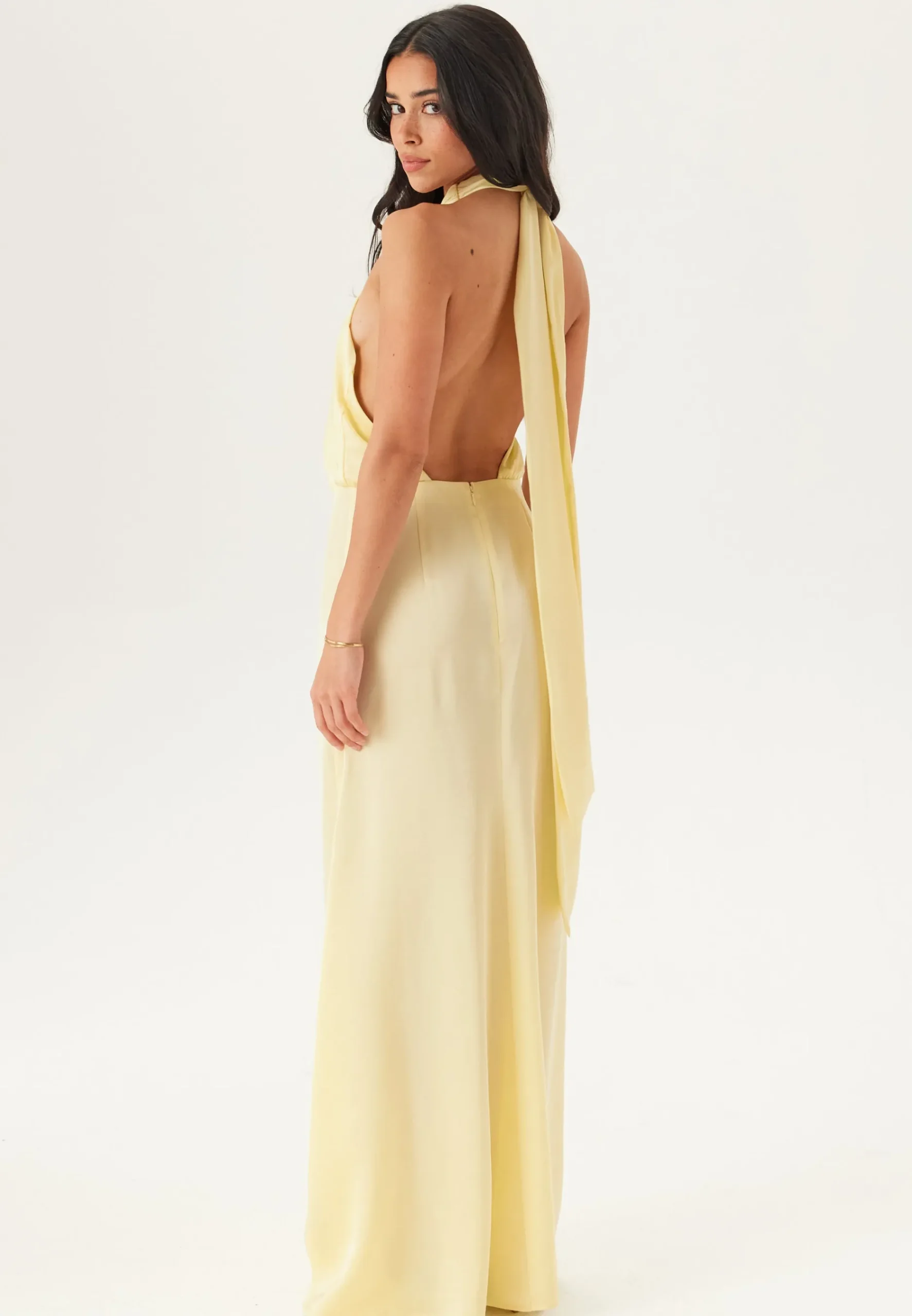 Halterneck Satin Gown