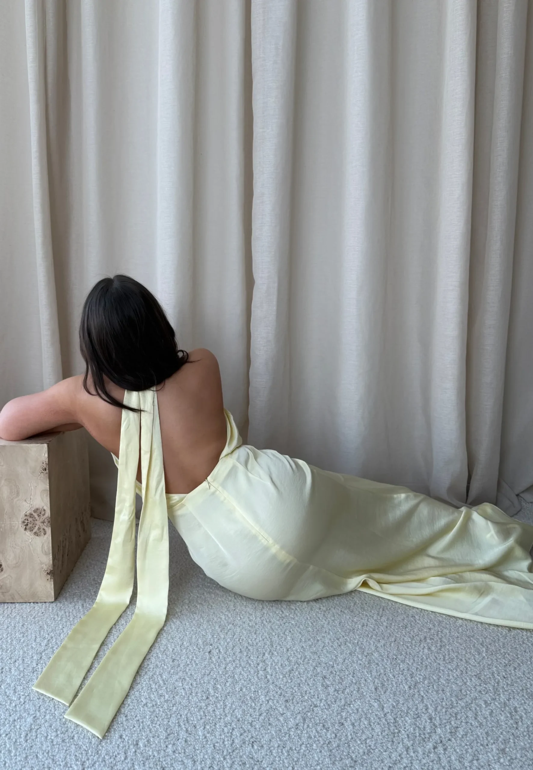 Halterneck Satin Gown