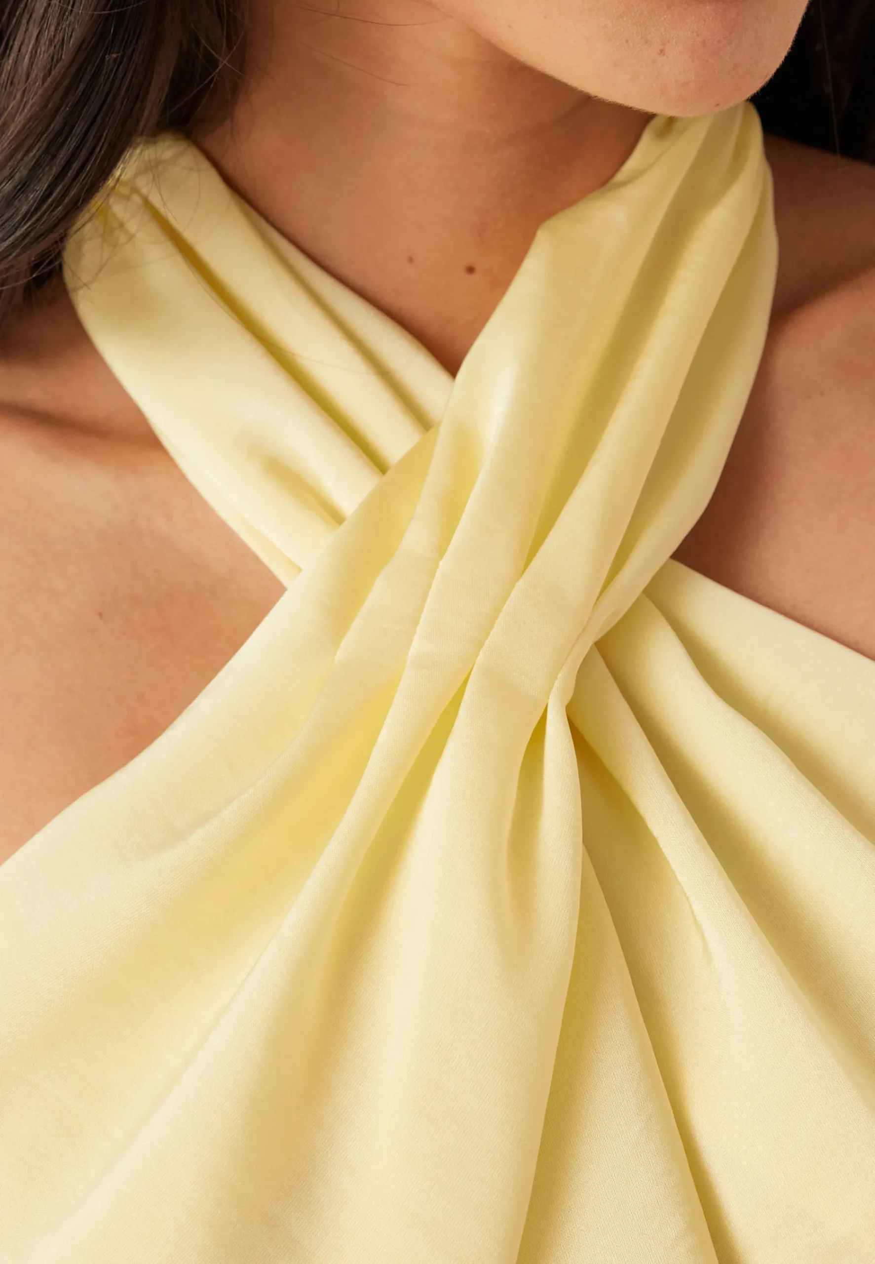 Halterneck Satin Gown