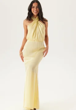 Halterneck Satin Gown