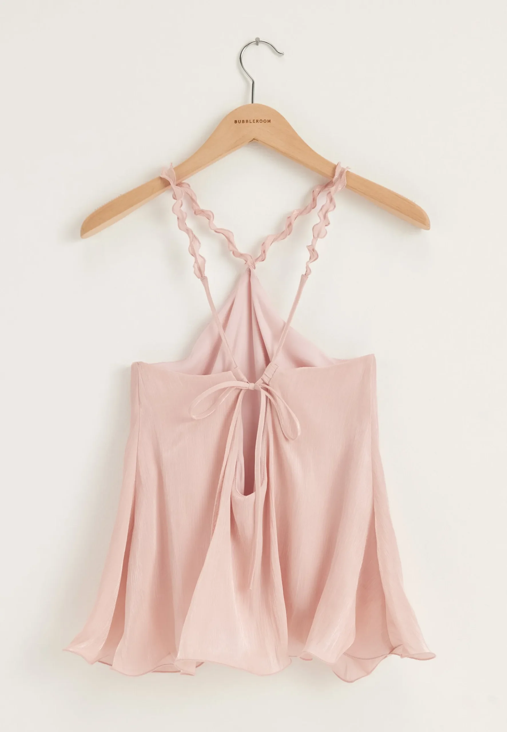 Halterneck Shimmer Flounce Top