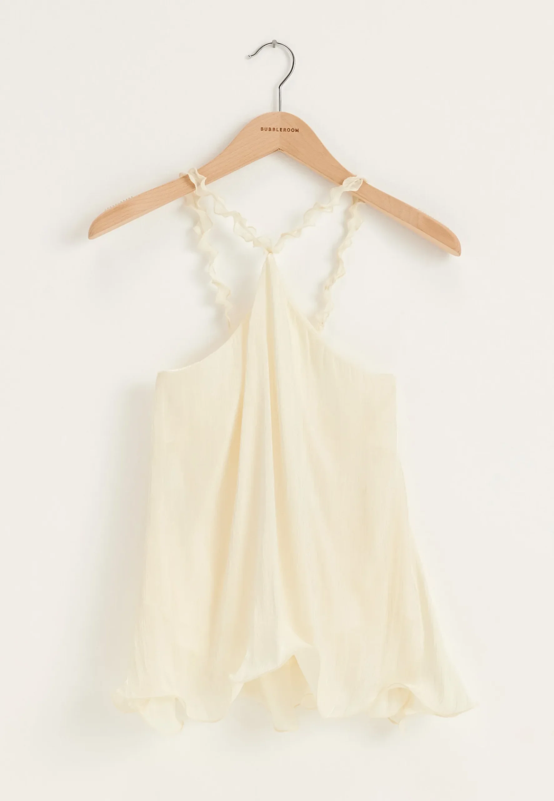 Halterneck Shimmer Flounce Top