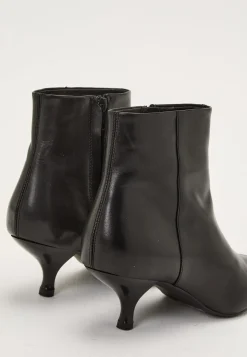 Heeled Leather Ankle Boot