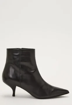 Heeled Leather Ankle Boot