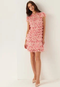 High Neck Tulle Frill Dress