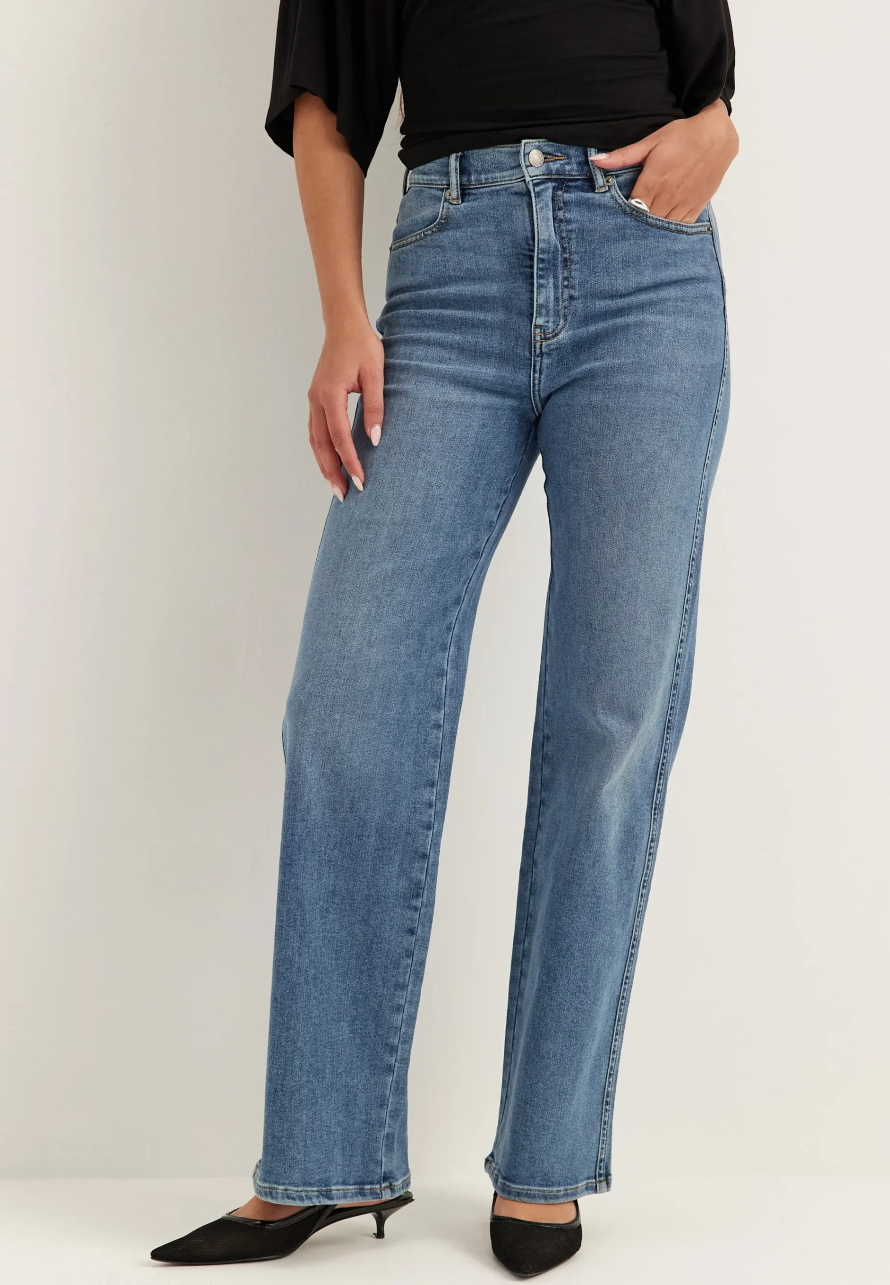 High Straight Leg Jeans