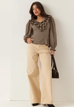 Jersey Frill Peplum Blouse