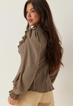 Jersey Frill Peplum Blouse