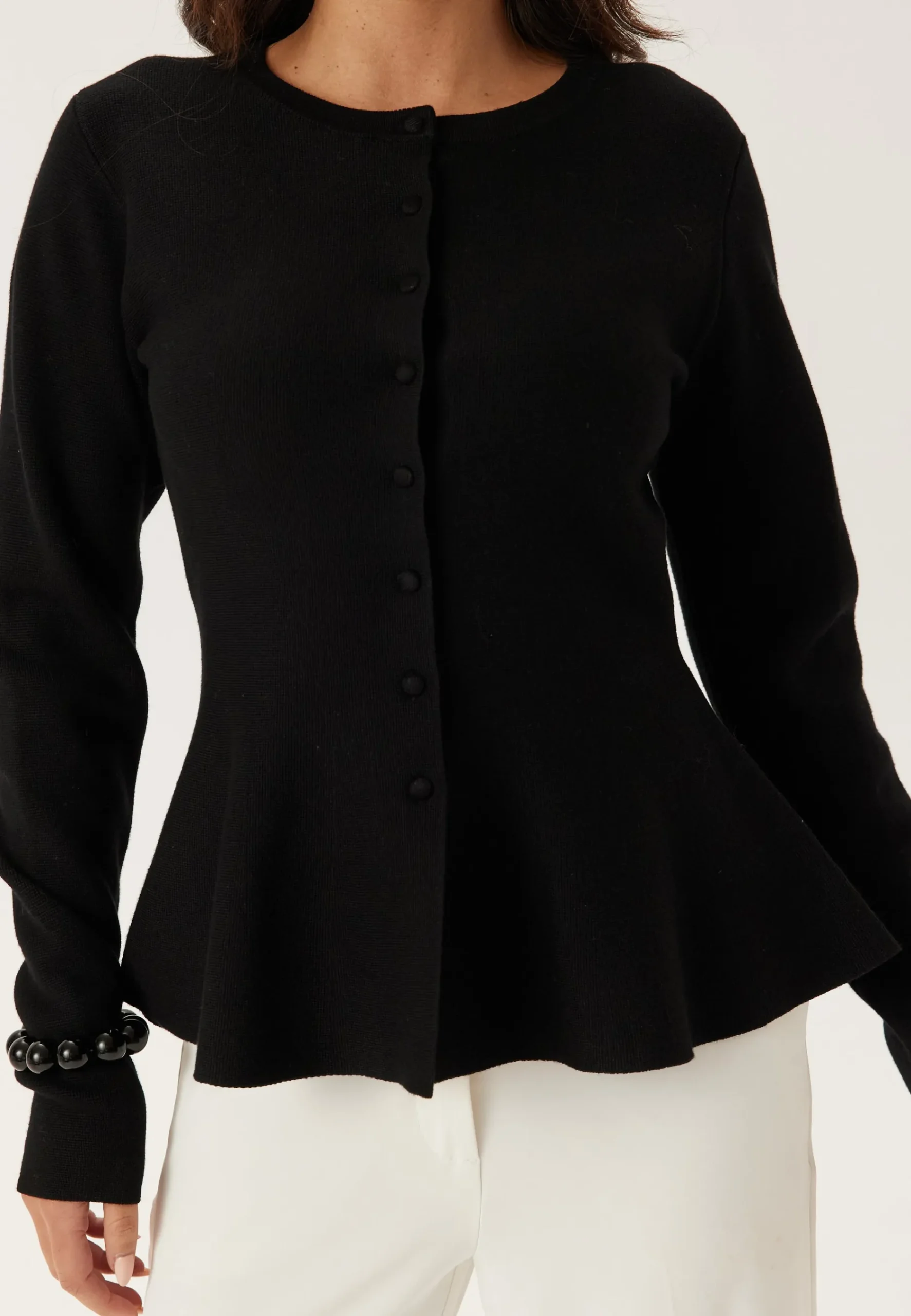 Knitted Peplum Cardigan