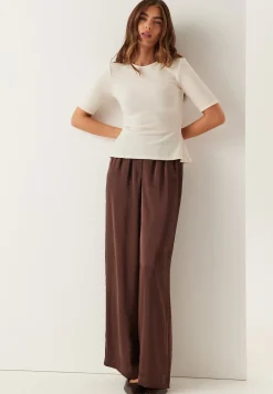 Knitted Peplum Top