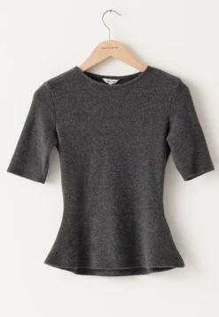 Knitted Peplum Top