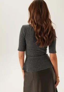 Knitted Peplum Top
