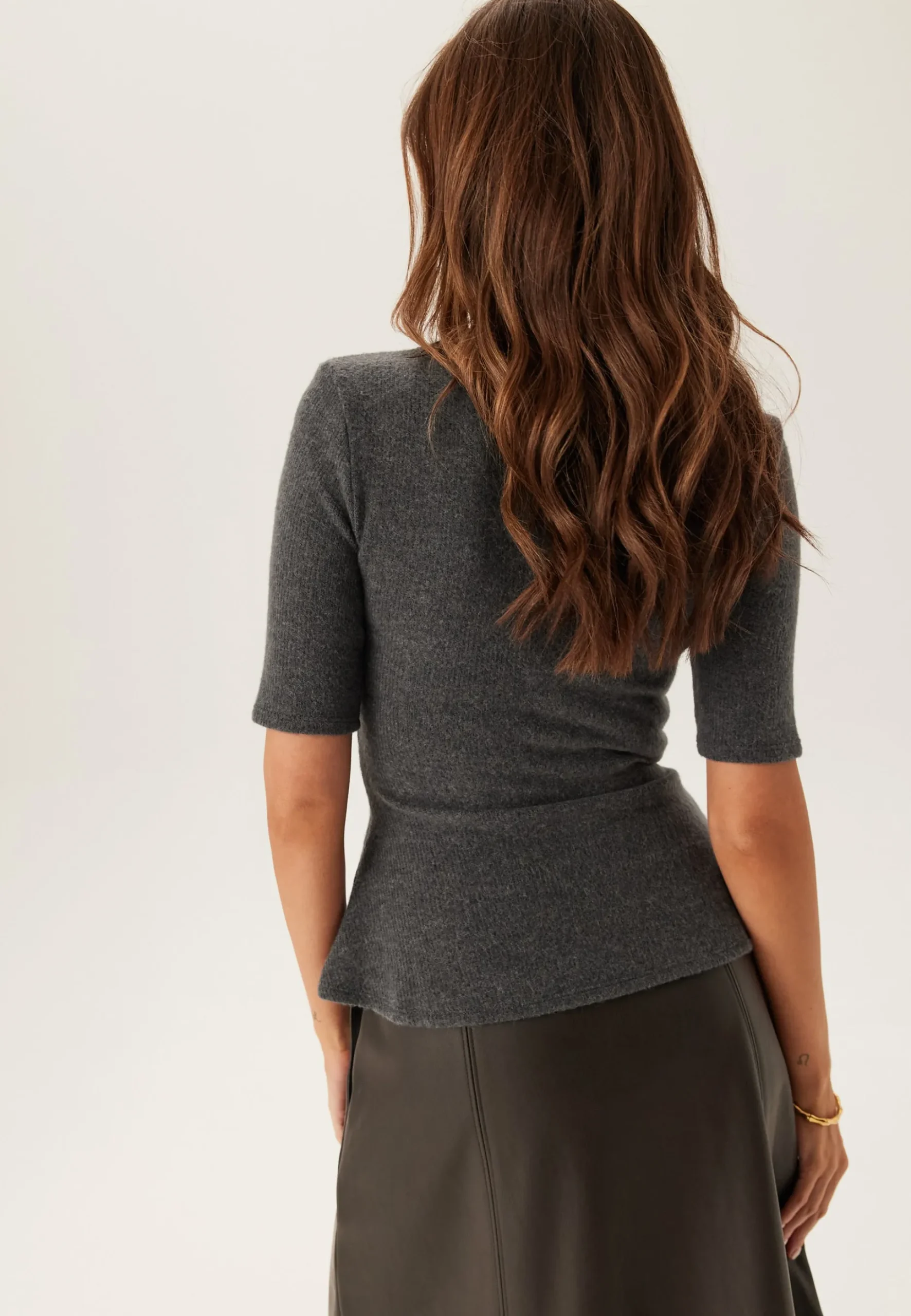 Knitted Peplum Top
