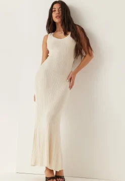 Knitted V-neck Dress