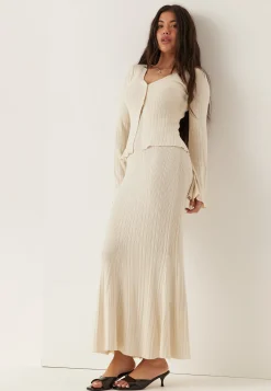 Knitted V-neck Dress