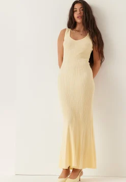 Knitted V-neck Dress