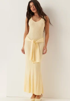 Knitted V-neck Dress