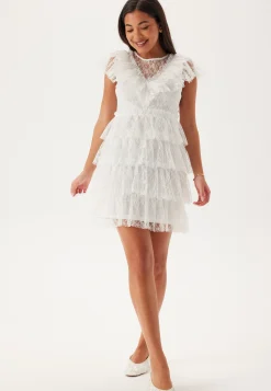 Lace Frill Short Dress