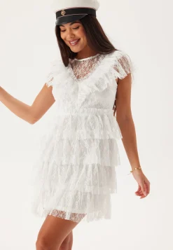 Lace Frill Short Dress