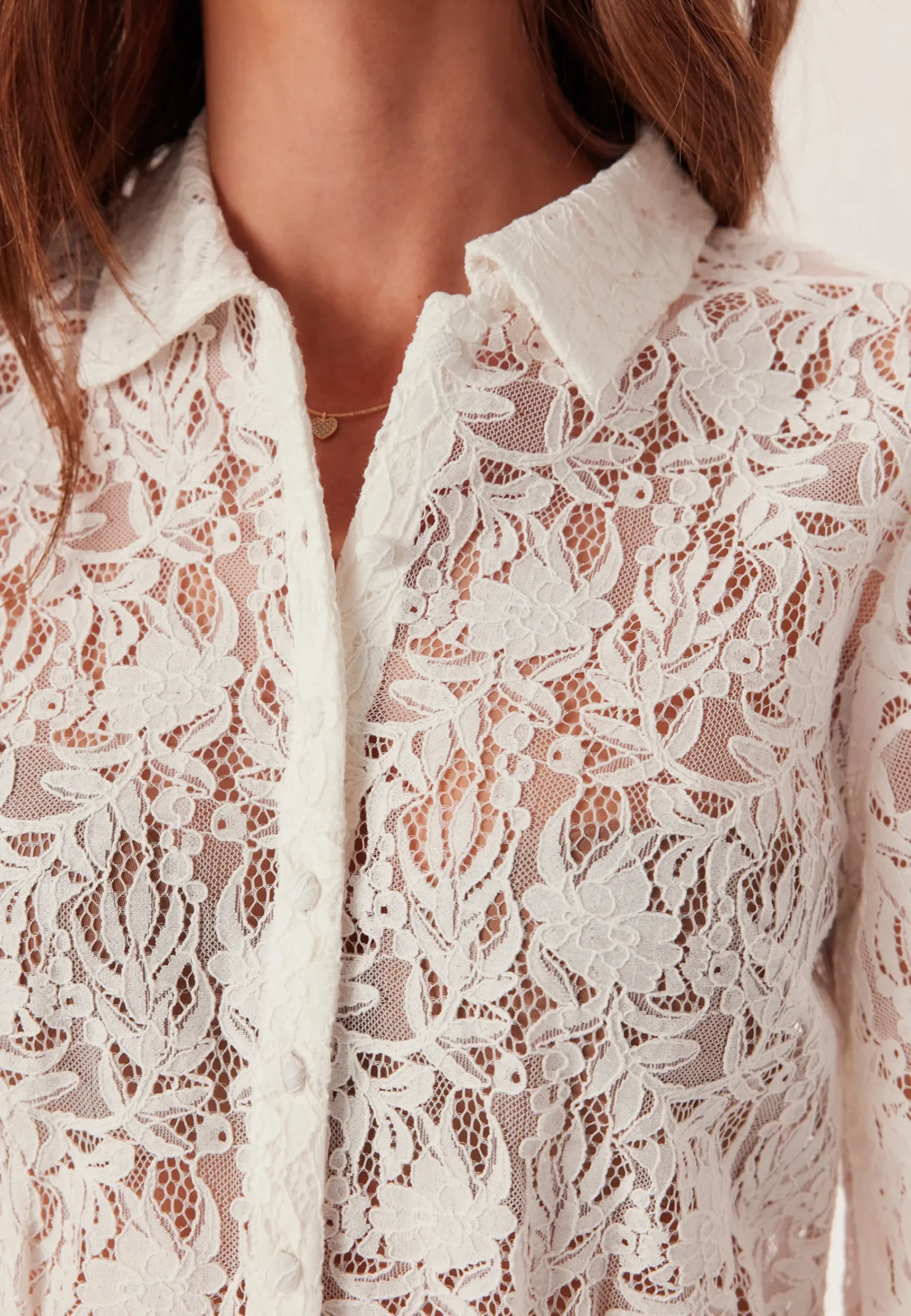 Lace Peplum Blouse