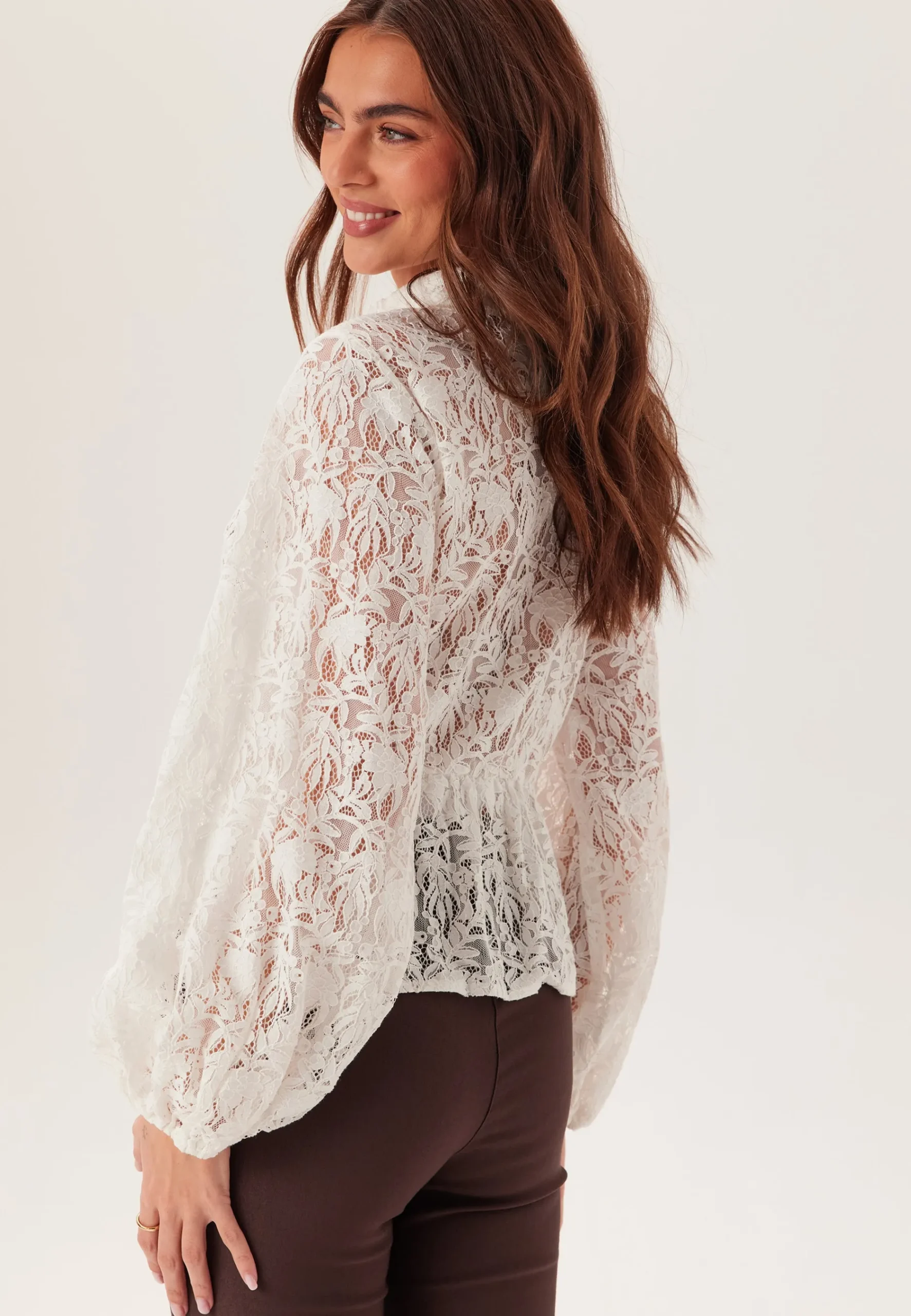 Lace Peplum Blouse