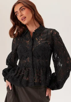Lace Peplum Blouse