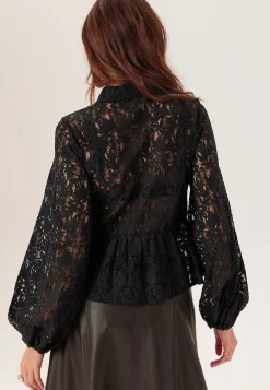 Lace Peplum Blouse