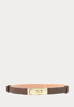 Leather Belt With Turn Lock