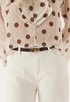 Leather Belt With Turn Lock