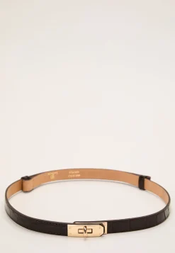 Leather Belt With Turn Lock