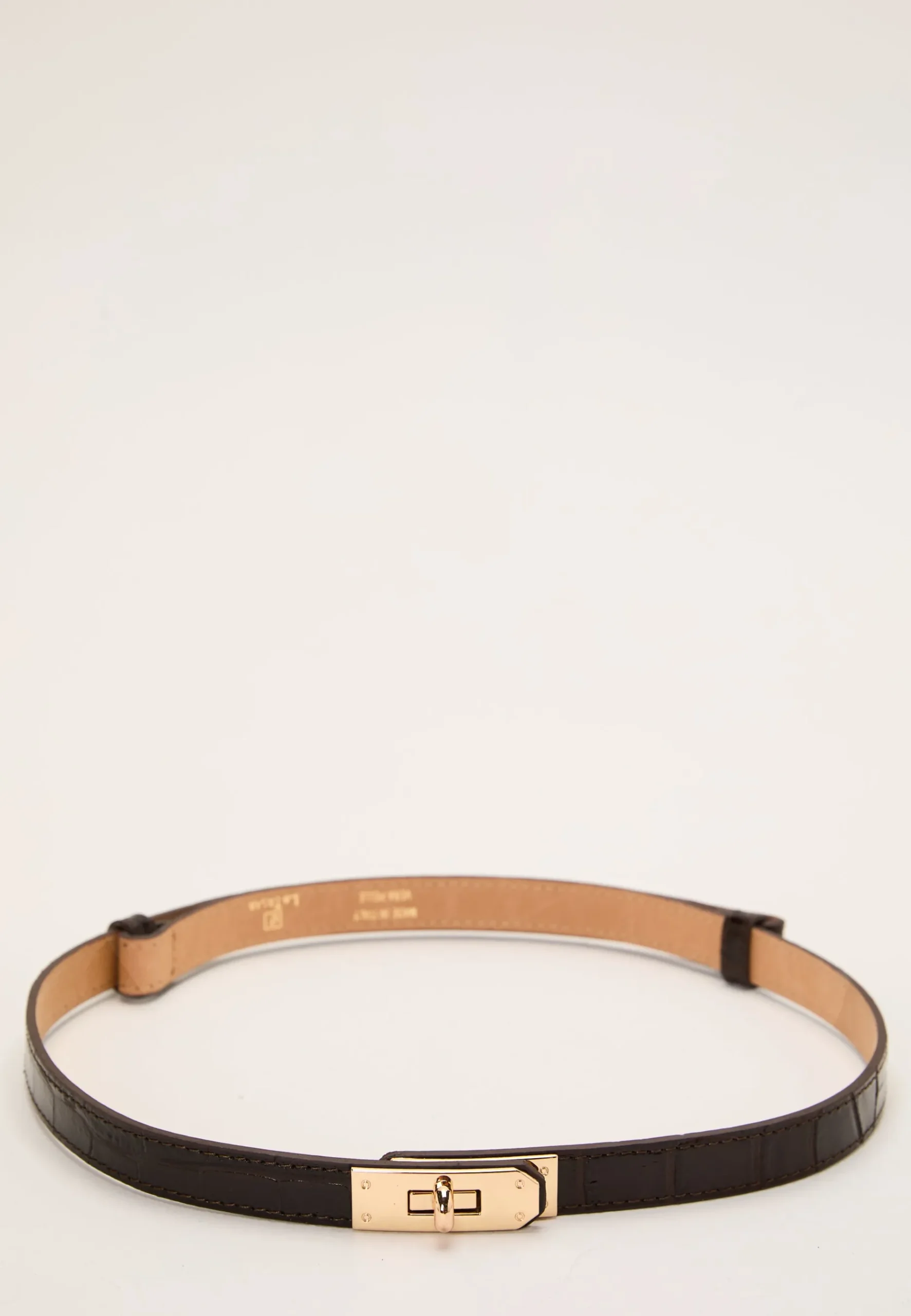 Leather Belt With Turn Lock