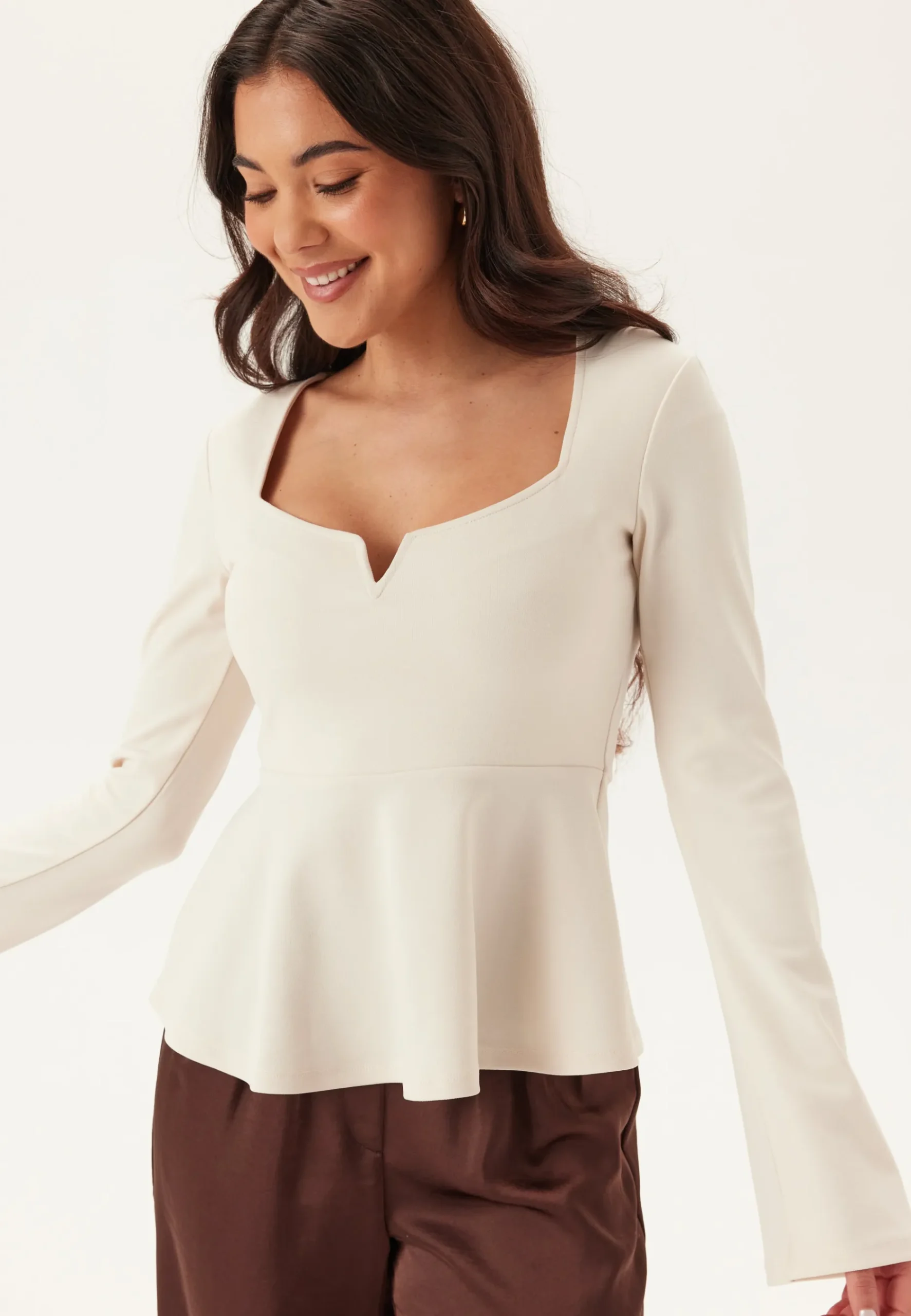 Long Sleeve Peplum Top