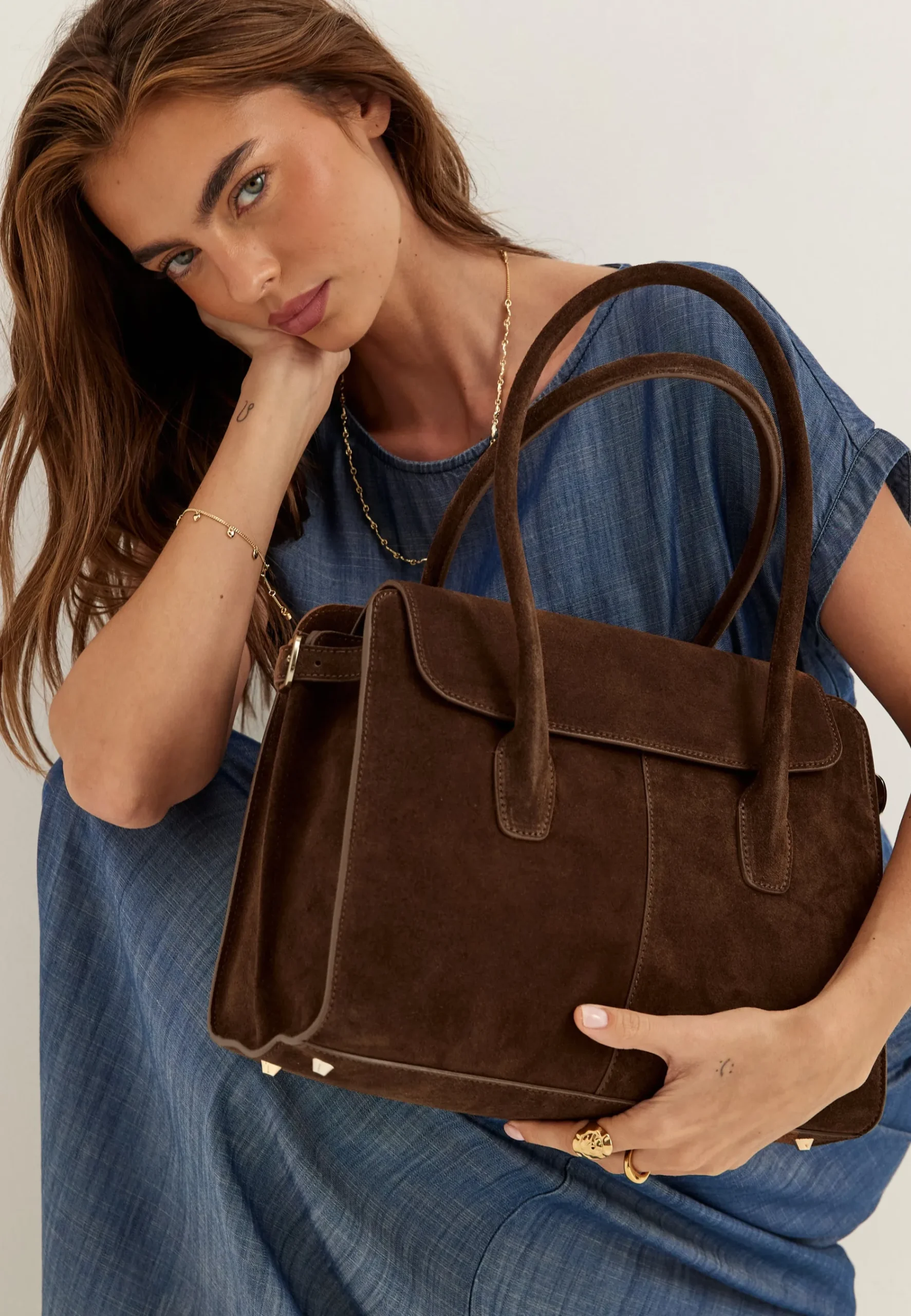 Loretto Suede Handbag