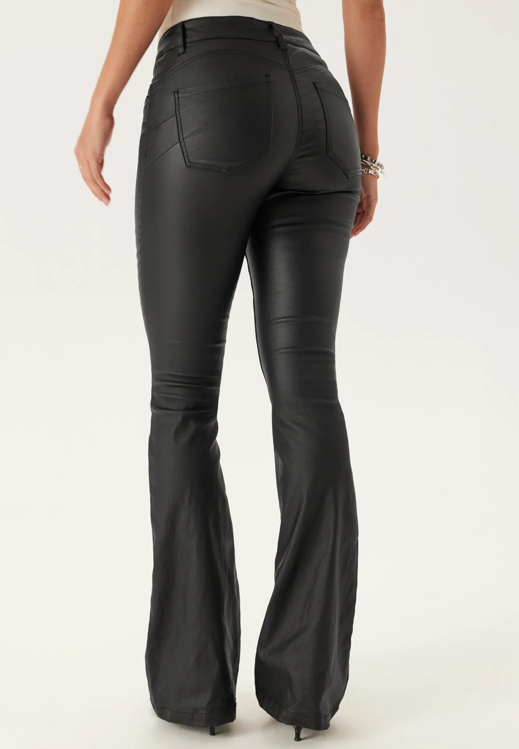 Low Waist Push-up Coated Jeans