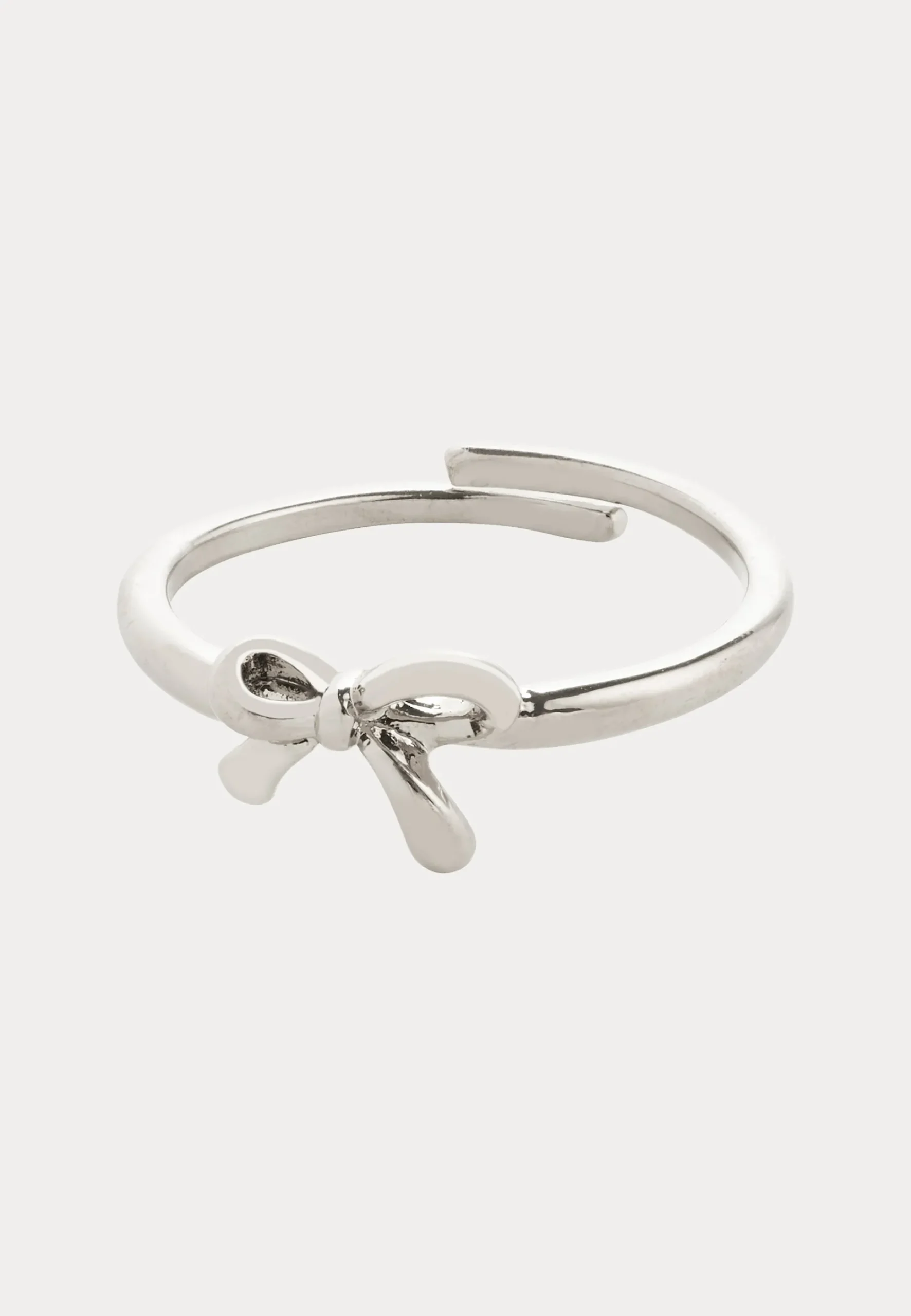 Lulu Bow Stack Ring Silver-pla