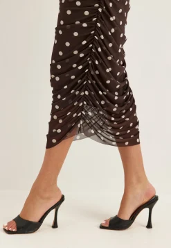 Mesh Wrap Ankle Dress