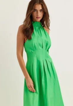 Miller Pleat Halter Midi