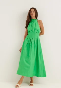 Miller Pleat Halter Midi
