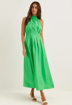 Miller Pleat Halter Midi