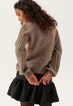 Objflora Re Ls Knit Button Cardigan